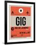 GIG Rio De Janeiro Luggage Tag 2-NaxArt-Framed Art Print