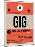 GIG Rio De Janeiro Luggage Tag 2-NaxArt-Mounted Art Print