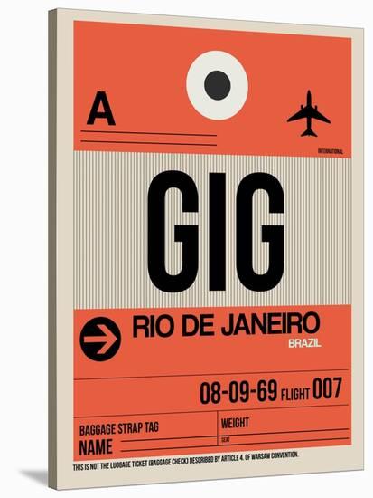 GIG Rio De Janeiro Luggage Tag 2-NaxArt-Stretched Canvas