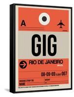 GIG Rio De Janeiro Luggage Tag 2-NaxArt-Framed Stretched Canvas