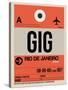 GIG Rio De Janeiro Luggage Tag 2-NaxArt-Stretched Canvas