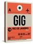 GIG Rio De Janeiro Luggage Tag 2-NaxArt-Stretched Canvas