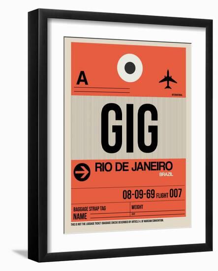 GIG Rio De Janeiro Luggage Tag 2-NaxArt-Framed Art Print