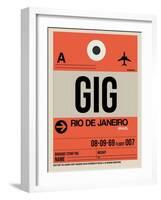 GIG Rio De Janeiro Luggage Tag 2-NaxArt-Framed Art Print