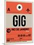 GIG Rio De Janeiro Luggage Tag 2-NaxArt-Mounted Art Print