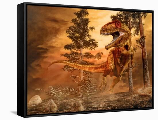 Giganotosaurus Hunting-null-Framed Stretched Canvas