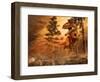 Giganotosaurus Hunting-null-Framed Art Print