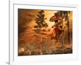 Giganotosaurus Hunting-null-Framed Art Print