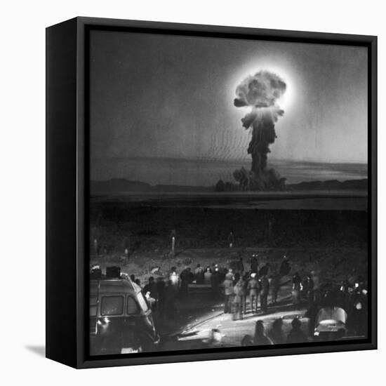 Gigantic Cloud of Radioactive Dust Rising From the Desert Floor-J^ R^ Eyerman-Framed Stretched Canvas
