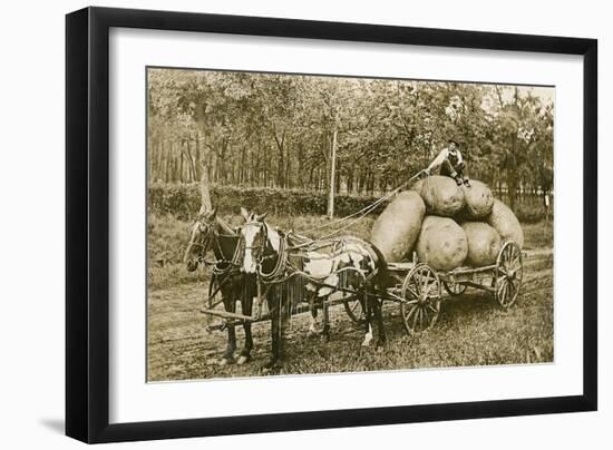 Gigantic Potatoes on Wagon-null-Framed Art Print