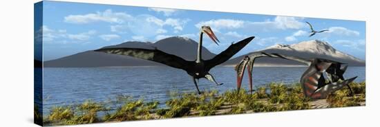 Gigantic Quetzalcoatlus Pterosaurs-null-Stretched Canvas