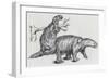 Gigantic Sloth or Milodonte (Mylodon Robustus), Extinct Mammal of Pleistocene Epoch-null-Framed Giclee Print