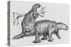 Gigantic Sloth or Milodonte (Mylodon Robustus), Extinct Mammal of Pleistocene Epoch-null-Stretched Canvas