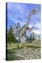 Gigantoraptor Dinosaur Running in the Mountains-null-Stretched Canvas