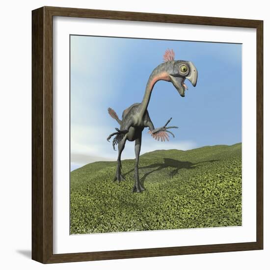 Gigantoraptor Dinosaur-null-Framed Art Print