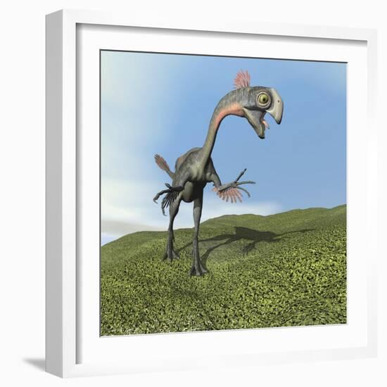 Gigantoraptor Dinosaur-null-Framed Art Print