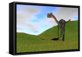 Gigantoraptor in a Grassy Field-null-Framed Stretched Canvas