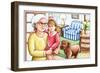 Gigi and Grandma and the Overstuffed Chair - Humpty Dumpty-Deborah Gross-Framed Giclee Print