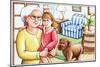 Gigi and Grandma and the Overstuffed Chair - Humpty Dumpty-Deborah Gross-Mounted Giclee Print
