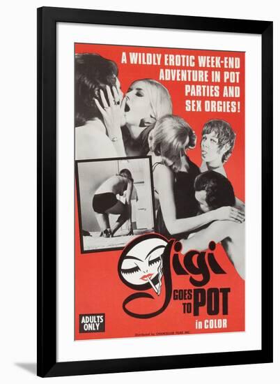 Gigi Goes to Pot-null-Framed Art Print