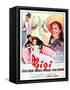 Gigi, Maurice Chevalier, Louis Jourdan, Leslie Caron on French poster art, 1958-null-Framed Stretched Canvas