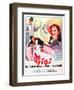 Gigi, Maurice Chevalier, Louis Jourdan, Leslie Caron on French poster art, 1958-null-Framed Art Print