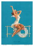 What a Break Pin-Up 1944-Gil Elvgren-Art Print