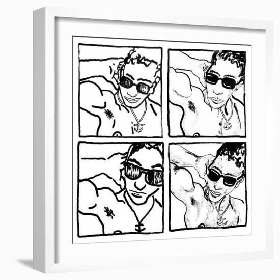 Gil, July 14, 1988-Keith Haring-Framed Giclee Print