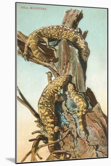 Gila Monsters-null-Mounted Art Print