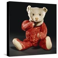 Gilbert, a Rare Steiff Dolly Bear with a Red Mohair Body and a White Face-Steiff-Stretched Canvas