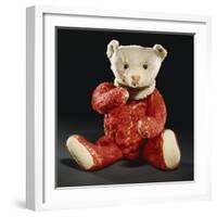 Gilbert, a Rare Steiff Dolly Bear with a Red Mohair Body and a White Face-Steiff-Framed Giclee Print