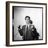 Gilbert Bécaud Playing-null-Framed Photographic Print