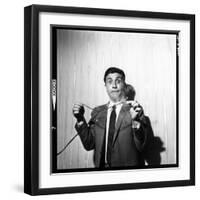 Gilbert Bécaud Playing-null-Framed Photographic Print