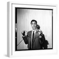 Gilbert Bécaud Playing-null-Framed Photographic Print