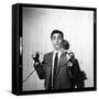 Gilbert Bécaud Playing-null-Framed Stretched Canvas