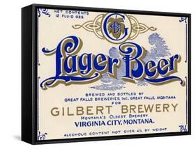 Gilbert Brewery Lager Beer-null-Framed Stretched Canvas