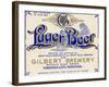 Gilbert Brewery Lager Beer-null-Framed Art Print