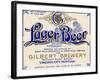 Gilbert Brewery Lager Beer-null-Framed Art Print