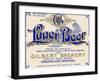 Gilbert Brewery Lager Beer-null-Framed Art Print