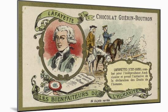 Gilbert Du Motier, Marquis De Lafayette, French Soldier-null-Mounted Giclee Print