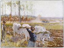 On a Fine Autumn Day British Cavalry Advance-Gilbert Holiday-Art Print