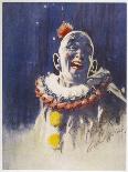 Portrait of a Laughing Clown in His Full Costume at Bertram Mills Circus-Gilbert Holiday-Stretched Canvas