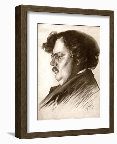 Gilbert Keith Chesterton, English Writer, 1909-Alfred Priest-Framed Giclee Print