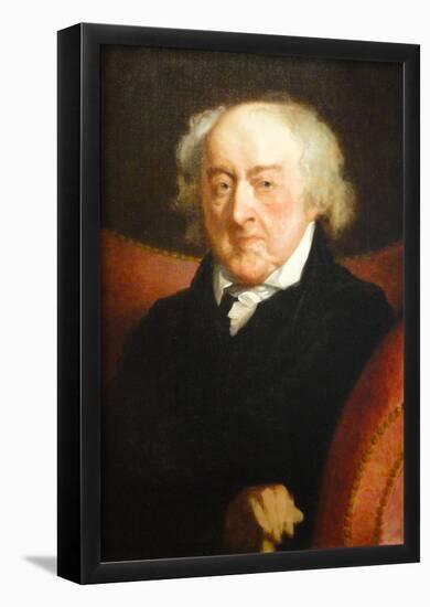 Gilbery Stuart Portrait of John Adams Historical Art Print Poster-null-Framed Poster