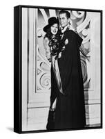 GILDA, 1946 directed by CHARLES VIDOR Rita Hayworth and Glenn Ford (b/w photo)-null-Framed Stretched Canvas