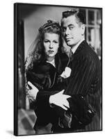 GILDA, 1946 directed by CHARLES VIDOR Rita Hayworth and Glenn Ford (b/w photo)-null-Framed Photo