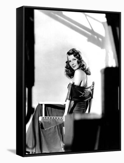 GILDA, 1946 directed by CHARLES VIDOR Rita Hayworth (b/w photo)-null-Framed Stretched Canvas