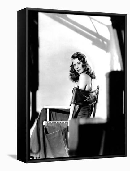 GILDA, 1946 directed by CHARLES VIDOR Rita Hayworth (b/w photo)-null-Framed Stretched Canvas