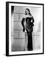 GILDA, 1946 directed by CHARLES VIDOR Rita Hayworth (b/w photo)-null-Framed Photo