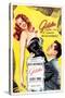 Gilda, Argentine Poster Art, Rita Hayworth, Glenn Ford, 1946-null-Stretched Canvas